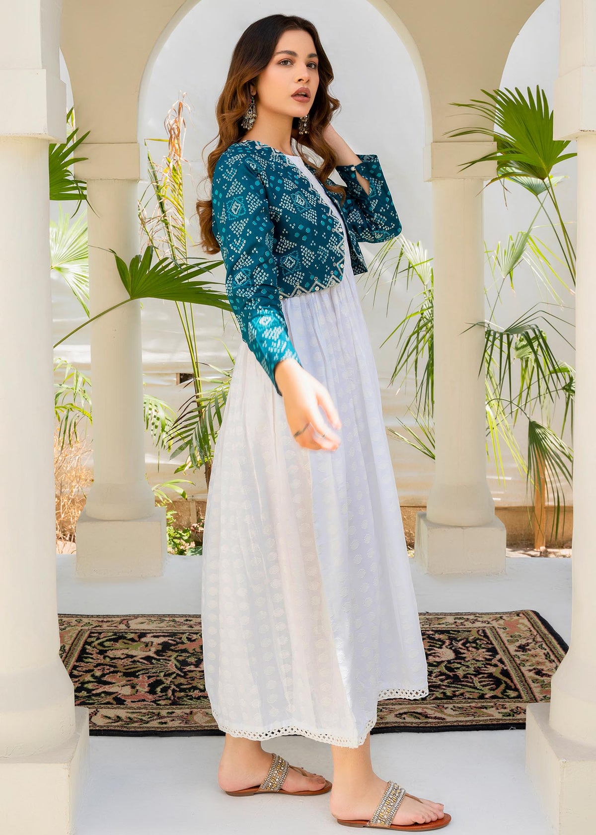 Embroidered Lawn Modern Pishwas 2-Piece Suit – White, Summer Wear