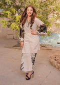 Embroidered V-Neck Lawn 2-Piece Suit – Ivory, Summer Wear