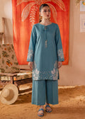 Embroidered Lawn Flapper Suit – Steel Blue, Summer Wear