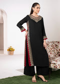 Embroidered Long Kurta Lawn 2-Piece Suit – Black, Festive Wear