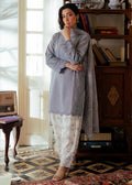 Embroidered Lawn 3-Piece Suit – Grey, Voile Dupatta