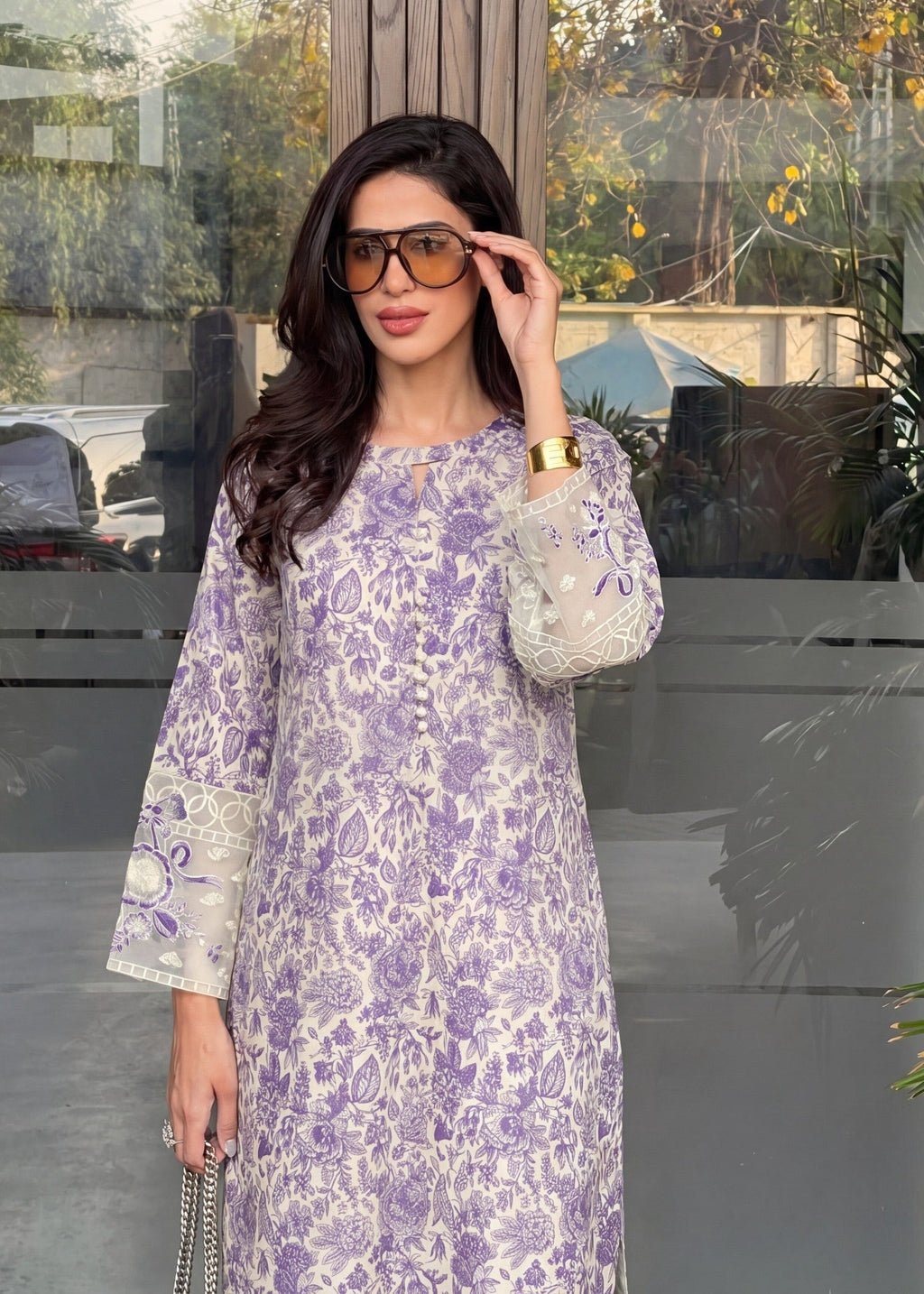 Printed Lawn 2-Piece Suit – Beige, Summer Wear