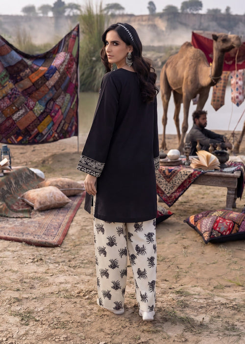 Embroidered Lawn 2-Piece Suit – Black, Summer Wear