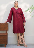 Embroidered Lawn 2-Piece Suit – Maroon, Summer Wear