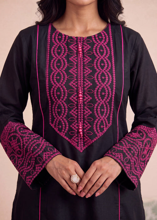 Embroidered Lawn 2-Piece Suit – Black, Summer Wear