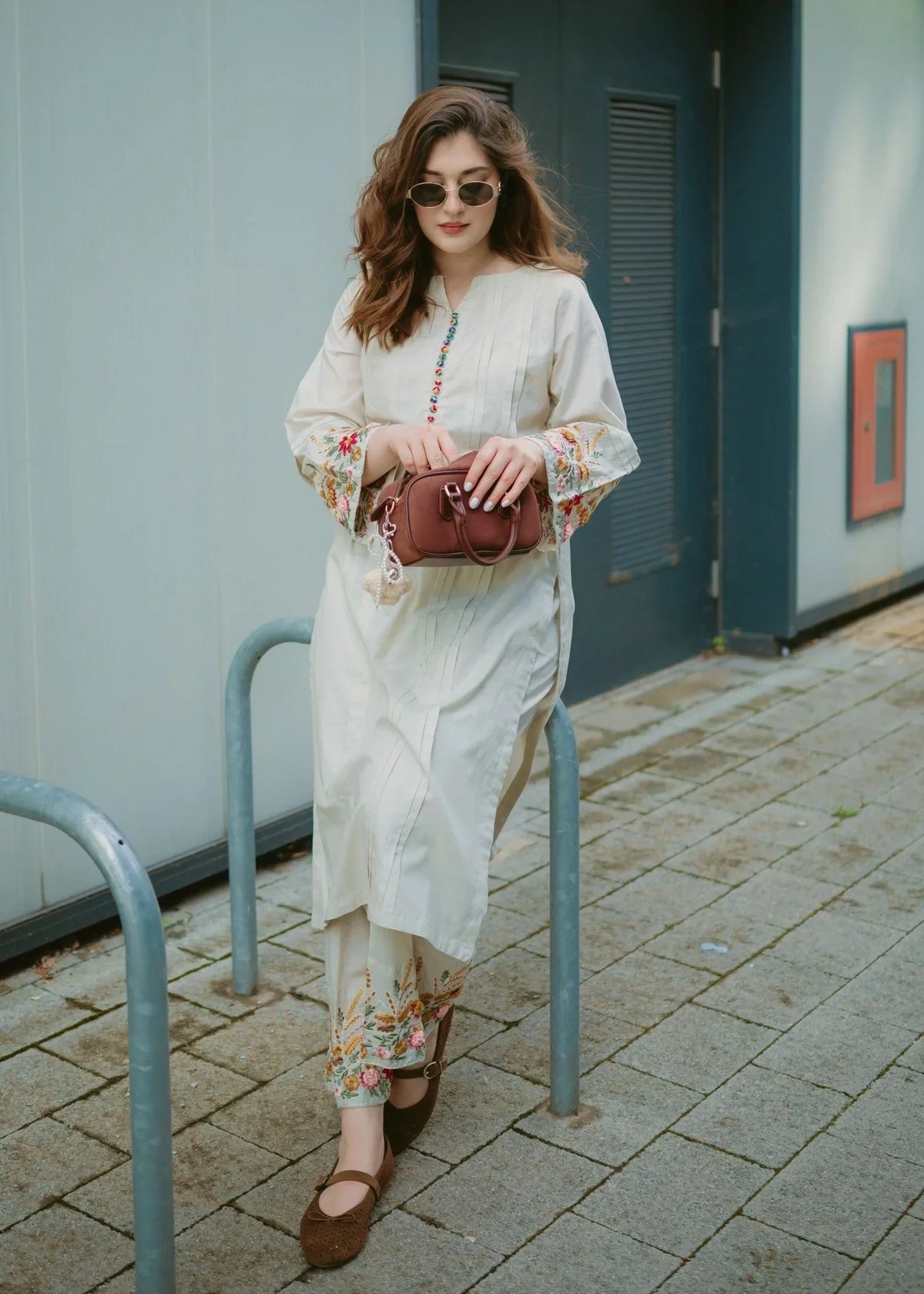 Embroidered Long Kurta Lawn 2-Piece Suit – Ivory, Summer Wear