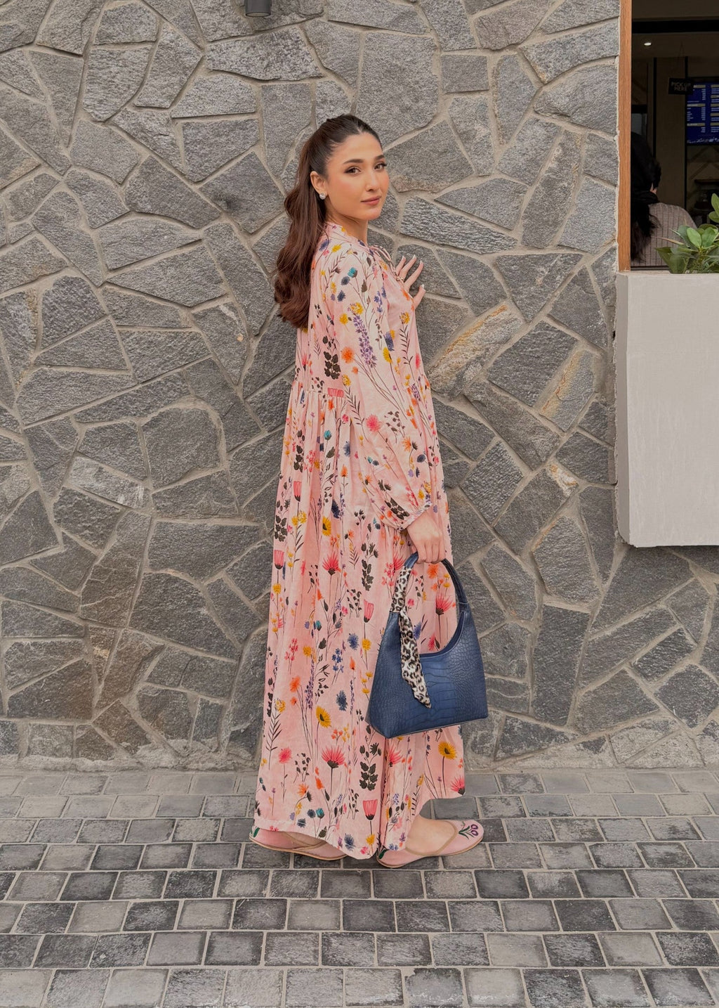Textured Lawn 1-Piece – Pastel Pink, Summer Wear