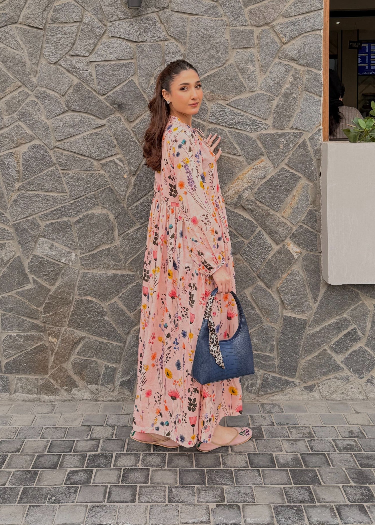 Textured Lawn 1-Piece – Pastel Pink, Summer Wear